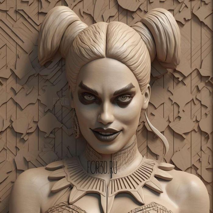 harley quinn 4 stl model for CNC